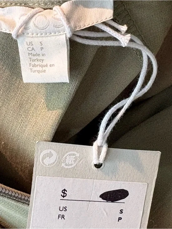 COS Cape Layer Jersey Top in Olive Green S - Picture 10 of 11